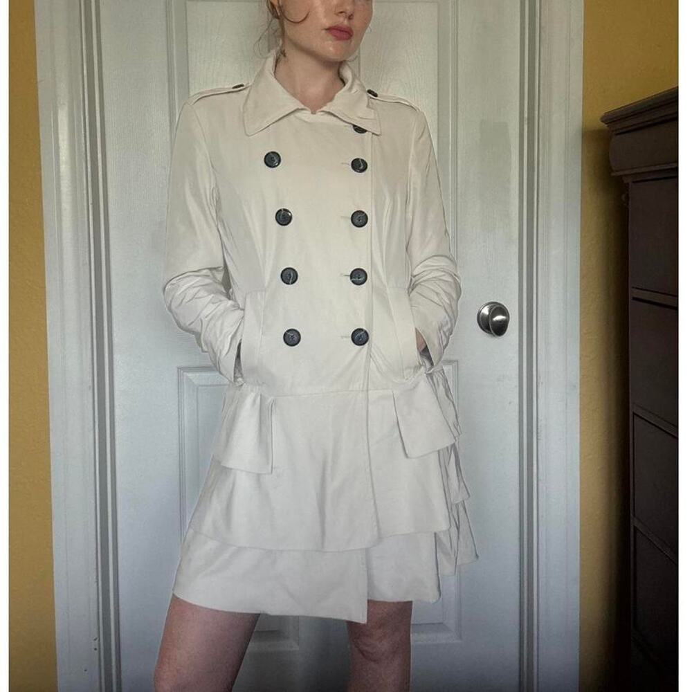 Double Breasted Layered Trench Dress